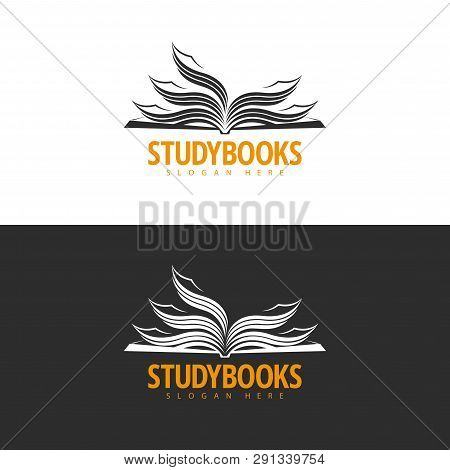 Logo Template. Bookstore Logo Design. Study Books.
