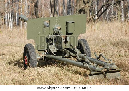 sowjetische ww2 Artillerie. 76-mm-Kanone