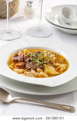 Fabada Is A Typical Stew Dish From The Asturias Region In Spain
