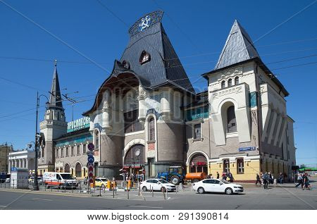 Moscow, Russia - May 28, 2018: Yaroslavsky Railway Station Building