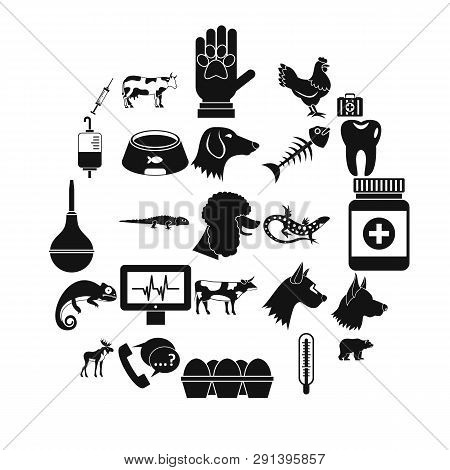 Cow Leech Icons Set. Simple Set Of 25 Cow Leech Icons For Web Isolated On White Background