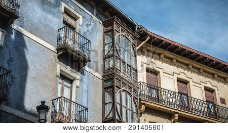 Typical Residential Building Architecture Of Irun, Spain