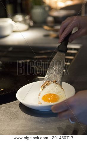 Fried Egg Coocked In A Finca In Andalusia Spain
