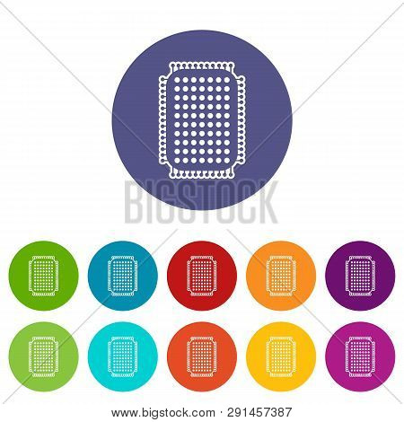 Foot Sponge Icons Color Set For Any Web Design On White Background