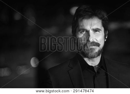 Christian Bale poses at the 'Vice' (Vice - Der zweite Mann) premiere during the 69th Berlinale International Film Festival Berlin at Berlinale Palace on February 11, 2019 in Berlin, Germany.          
