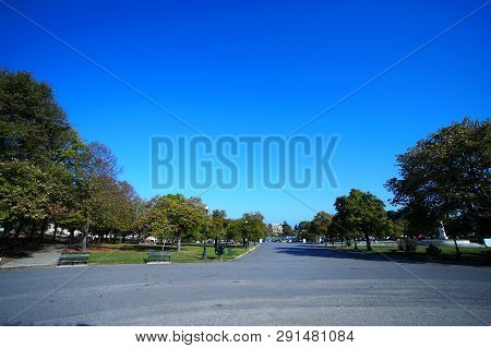 View Of The Gardens In The Spianada Square In Corfu, Greece