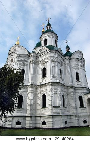 Staré ruské ortodoxní katedrála v ruské historické Kozelets, Černigovský kraj, Ukrajina