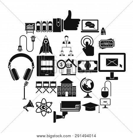 Commune Icons Set. Simple Set Of 25 Commune Icons For Web Isolated On White Background