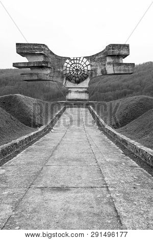 Podgaric, Croatia - December 30th 2018. The Monument To The Revolution Of The People Of Moslavina In