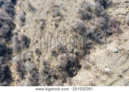 Beautiful Landscape From Above In Haze. Сoast Of The Khadzhibey Estuary In Early Spring From A Bird'