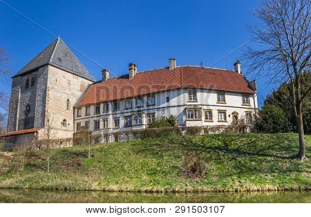 Historic Castle Schloss Rheda In Rheda-wiedenbruck, Germany