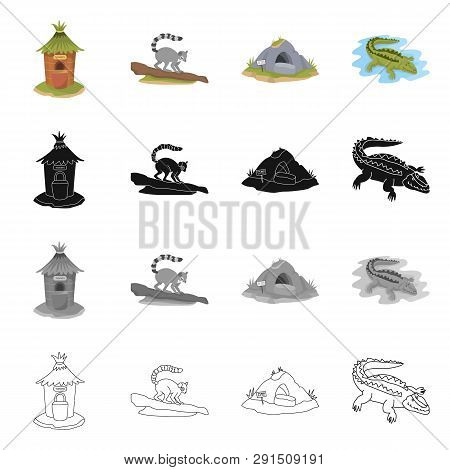 Isolated Object Of Nature  And Fun  Logo. Collection Of Nature  And Entertainment Stock Vector Illus