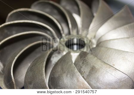 Close Up Impeller Of Pump Made For Sand Casting Manufacturing Process For Industrial