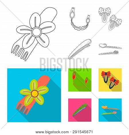 Vector Design Of Beauty And Fashion Logo. Set Of Beauty And Female Vector Icon For Stock.