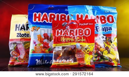 Packages Of Gummy Candies Produced By Haribo