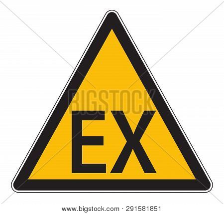 Atex Explosive Atmosphere Area Zone Sign With A White Background
