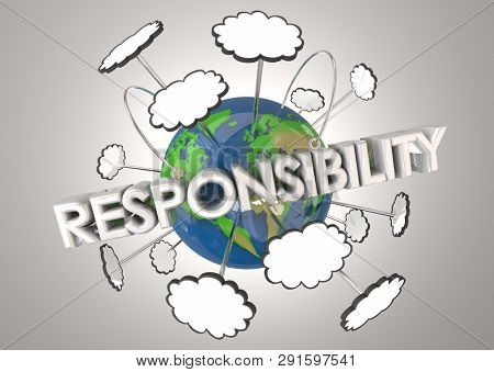 Responsibility Protect Planet Earth Resources 3d Illustration