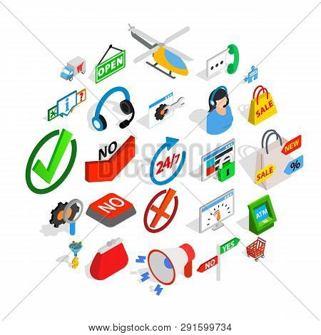 Auction Icons Set. Isometric Set Of 25 Auction Icons For Web Isolated On White Background