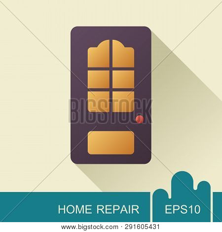 Interroom Door Icon. Construction, Repair And Building Vector Design And Illustration