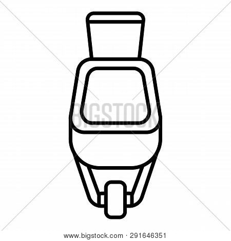 Front Wheelbarrow Icon. Outline Front Wheelbarrow Icon For Web Design Isolated On White Background