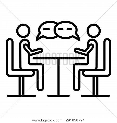 Business Negotiation Icon. Outline Business Negotiation Icon For Web Design Isolated On White Backgr