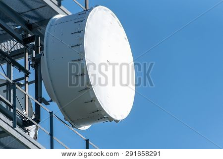 Antenna On A Top Of Tower At Schockl Mountain In Graz. Wireless Technology Concept.