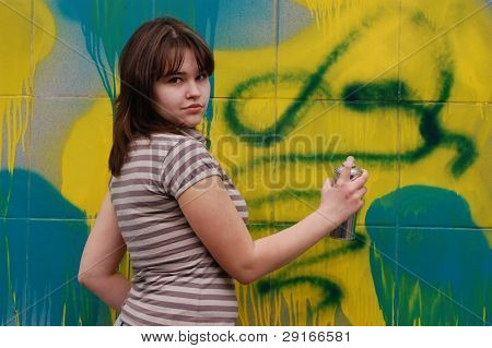 Graffiti e teen girl