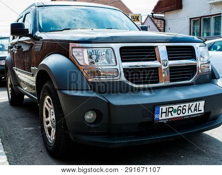 Miercurea Ciuc, Romania- 26 March 2019: Dodge Nitro Side View On A Bright Sunny Day.