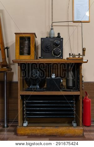 Historical Museum Of Radio Popov In Kronstadt. 17 March 2019 St. Petersburg, Kronstadt Russia. Inter