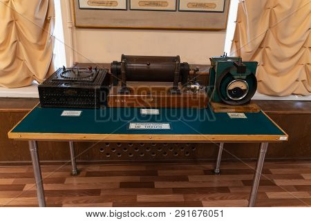 Historical Museum Of Radio Popov In Kronstadt. 17 March 2019 St. Petersburg, Kronstadt Russia. Inter