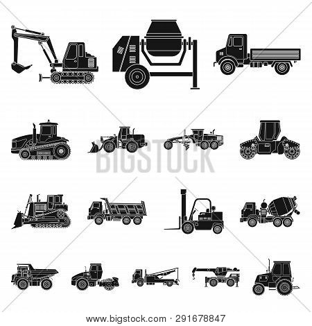 Vector Illustration Of Build And Construction Icon. Collection Of Build And Machinery Vector Icon Fo