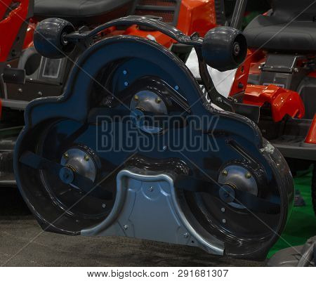 The Mower Blades Are Mounted On The Tractor Platform