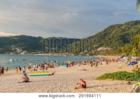 February 2019. Patong Thailand. Patong Beach In Patong Thailand