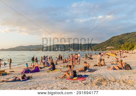 February 2019. Patong Thailand. Patong Beach In Patong Thailand