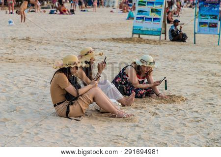 February 2019. Patong Thailand. Patong Beach In Patong Thailand