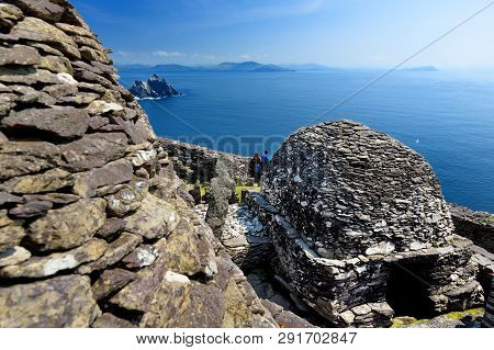 Skellig Michael Or Great Skellig, Home To The Ruined Remains Of A Christian Monastery, Country Kerry