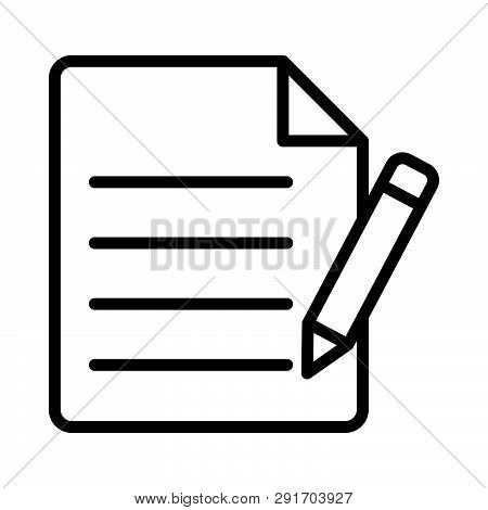 Edit File Elements For Mobile Concept And Web Apps. Thin Line  Icons For Website Design And Developm