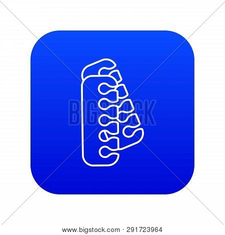 Nail Foot Tool Separator Icon Blue Vector Isolated On White Background