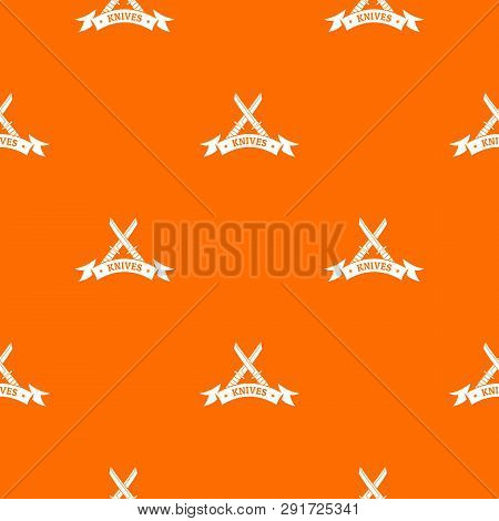 Knive Shop Pattern Vector Orange For Any Web Design Best