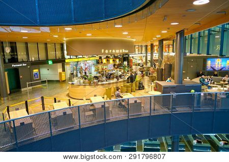 ZURICH, SWITZERLAND - CIRCA OCTOBER, 2018: Fernweh Bar in Zurich International Airport.