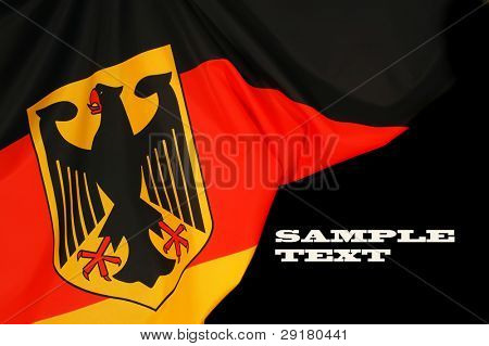 Deutsche Fahne mit Emblem (Bundesdienstflagge)