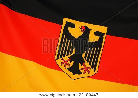 Deutsche Fahne mit Emblem (Bundesdienstflagge)