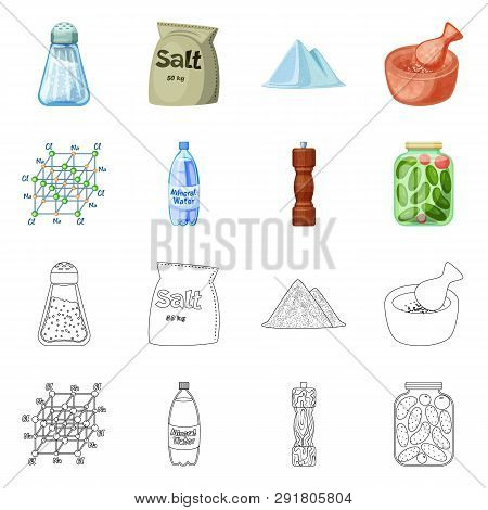 Vector Design Of Cooking And Sea Icon. Set Of Cooking And Baking   Vector Icon For Stock.