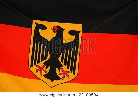 Deutsche Fahne mit Emblem (Bundesdienstflagge)