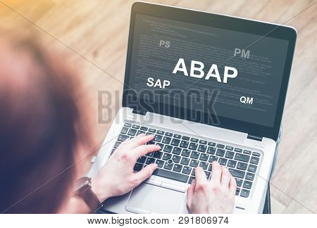 Computer Technology Concept. Advanced Business Application Programming
