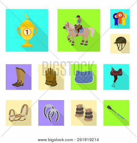 Isolated Object Of Track And Racing  Sign. Collection Of Track And Riding Stock Vector Illustration.