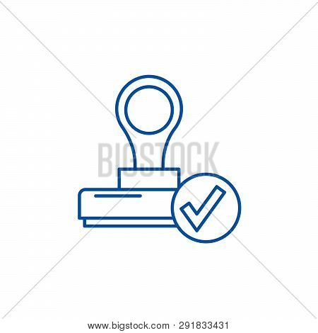 The Confirmation Line Icon Concept. The Confirmation Flat  Vector Symbol, Sign, Outline Illustration