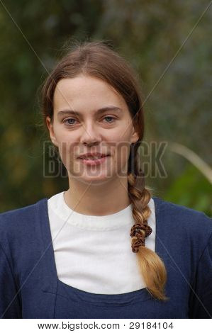 KIEV, UKRAINE - SEP 19: Participant  Festivale of medieval costume wears historical costume Sep 19, 2010 in Kiev, Ukraine