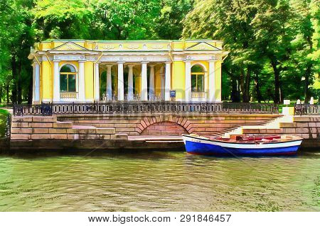 Rossis Pavilion On The Moika River Embankment.