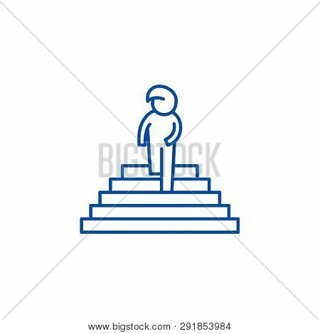 Yearning Line Icon Concept. Yearning Flat  Vector Symbol, Sign, Outline Illustration.